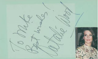 Natalie Wood autograph