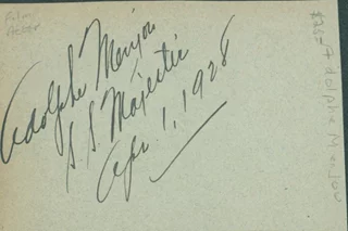 Adolphe Menjou autograph