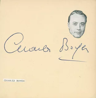 Charles Boyer autograph