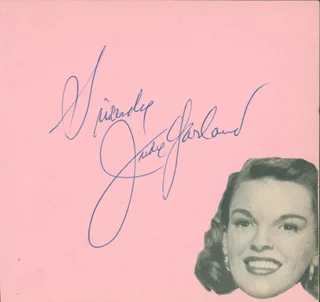 Judy Garland autograph