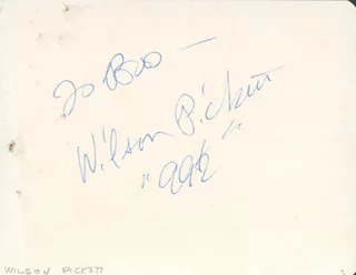 Wilson Pickett autograph