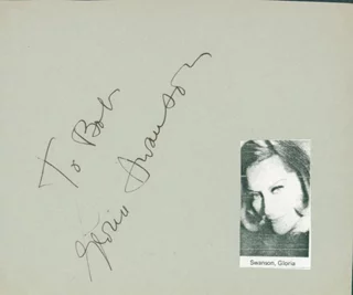 Gloria Swanson autograph
