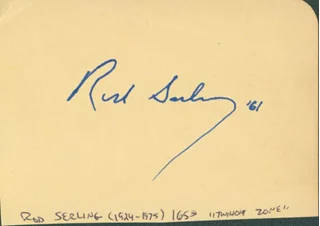 Rod Serling autograph