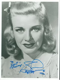 Ginger Rogers autograph