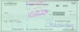 Elizabeth Montgomery autograph