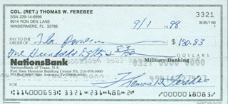 Tom Ferebee autograph