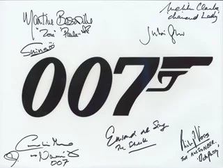 James Bond autograph