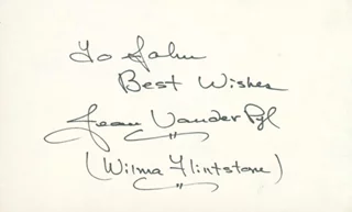 Jean Vander Pyl autograph