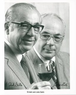 Ernest & Julio Gallo autograph