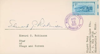 Edward G. Robinson autograph