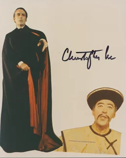 Christopher Lee autograph