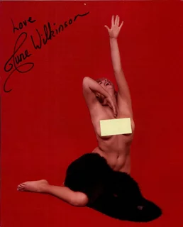 June Wilkinson autograph