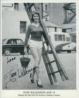June Wilkinson autograph