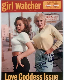 June Wilkinson autograph