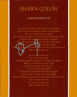 Shawn Colvin autograph