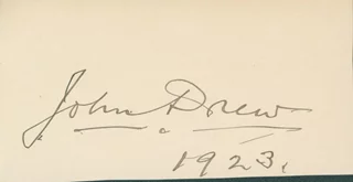 John Drew autograph