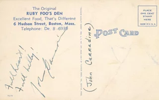 John Carradine autograph