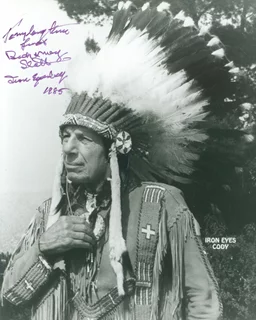 Iron Eyes Cody autograph