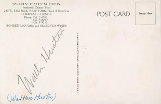 Walter Huston autograph