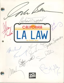 LA Law Script autograph