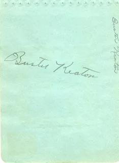 Buster Keaton autograph