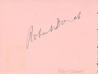 Robert Donat autograph