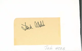 Jack Webb autograph