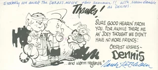 Hank Ketcham autograph