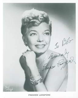 Frances Langford autograph