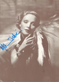 Marlene Dietrich autograph