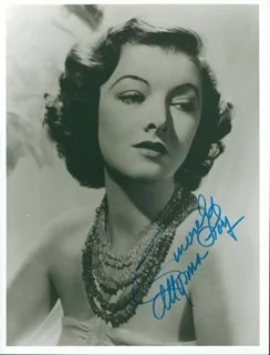 Myrna Loy autograph