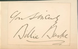 Billie Burke autograph