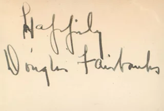 Douglas Fairbanks autograph