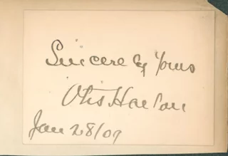 Otis Harlan autograph