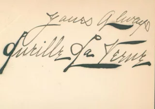 Lucille La Verne autograph