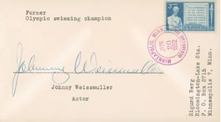 Johnny Weissmuller autograph