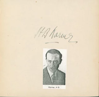 H.B. Warner autograph
