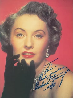 Barbara Stanwyck autograph