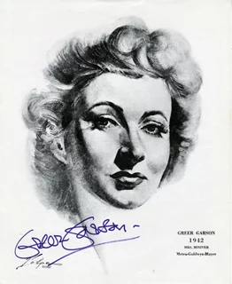 Greer Garson autograph