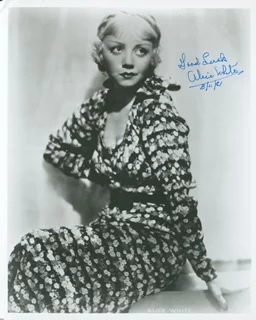 Alice White autograph