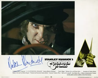 Malcolm McDowell autograph