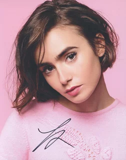 Lily Collins autograph