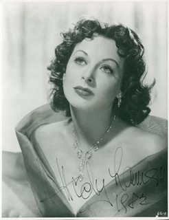 Hedy LaMarr autograph