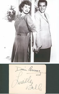 Lucille Ball & Desi Arnaz autograph