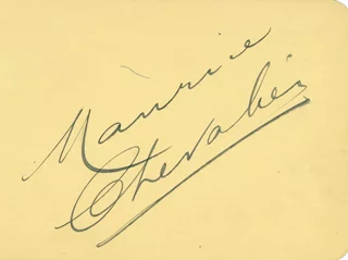 Maurice Chevalier autograph