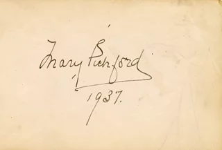 Mary Pickford autograph