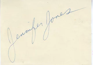Jennifer Jones autograph