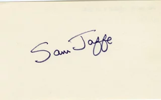 Sam Jaffe autograph