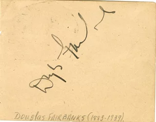 Douglas Fairbanks autograph