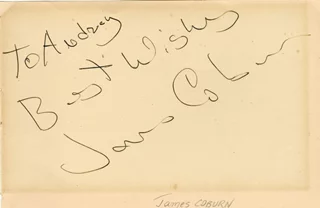 James Coburn autograph